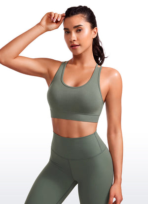 Seamless Sports Bra - Criss Cross Back, Longline