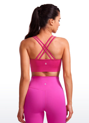 Seamless Sports Bra - Criss Cross Back, Longline