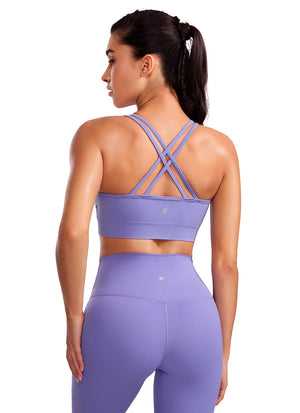 Seamless Sports Bra - Criss Cross Back, Longline