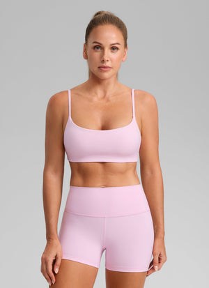 Thin Strap Sports Bra - Spaghetti Straps, Breathable