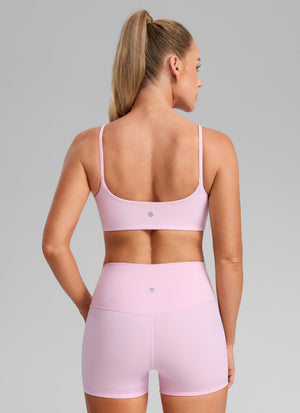 Thin Strap Sports Bra - Spaghetti Straps, Breathable