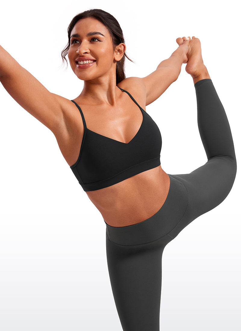 V Neck Spaghetti Strap Bra - V Neck, Fine Straps