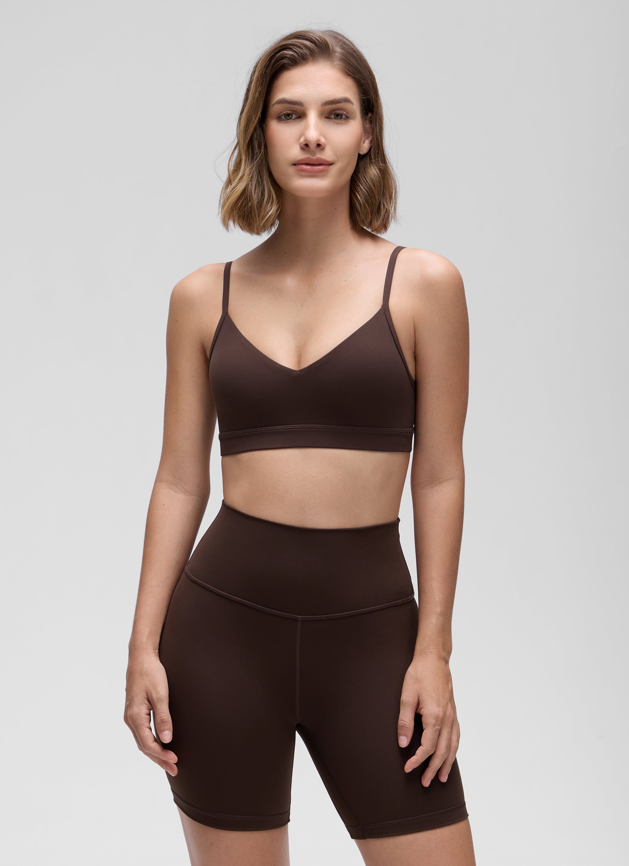 V Neck Spaghetti Strap Bra - V Neck, Fine Straps