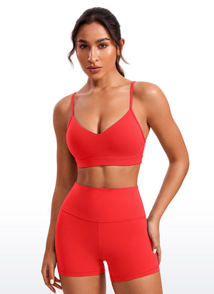 V Neck Spaghetti Strap Bra - V Neck, Fine Straps