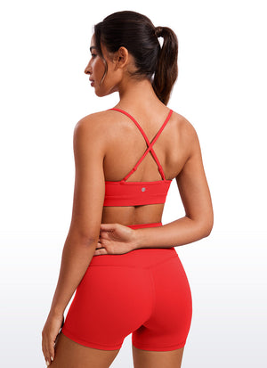 V Neck Spaghetti Strap Bra - V Neck, Fine Straps