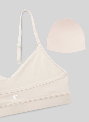 V Neck Spaghetti Strap Bra - V Neck, Fine Straps