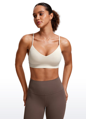 V Neck Spaghetti Strap Bra - V Neck, Fine Straps