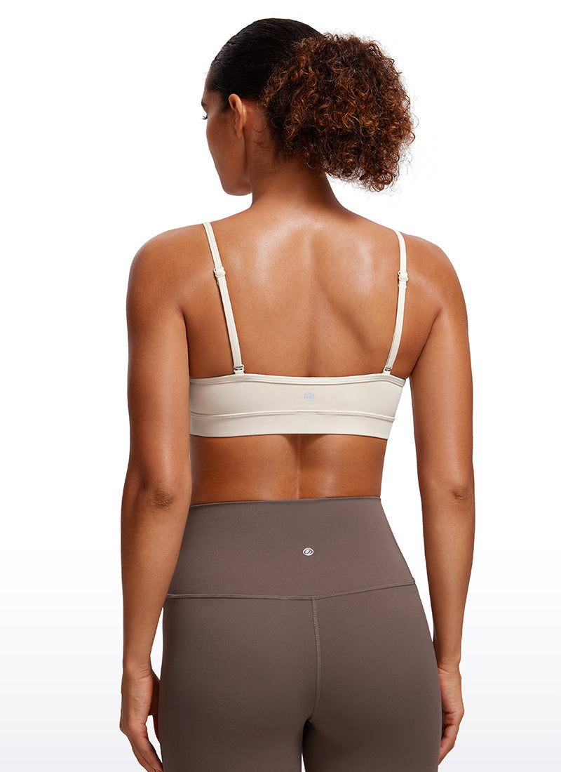 V Neck Spaghetti Strap Bra - V Neck, Fine Straps