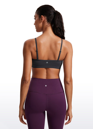 V Neck Spaghetti Strap Bra - V Neck, Fine Straps