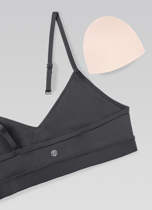 V Neck Spaghetti Strap Bra - V Neck, Fine Straps