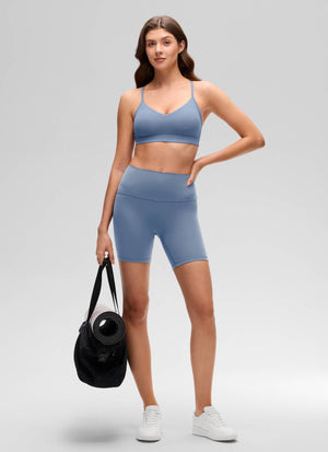 V Neck Spaghetti Strap Bra - V Neck, Fine Straps