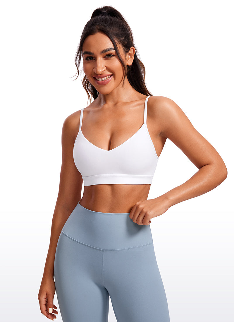 V Neck Spaghetti Strap Bra - V Neck, Fine Straps