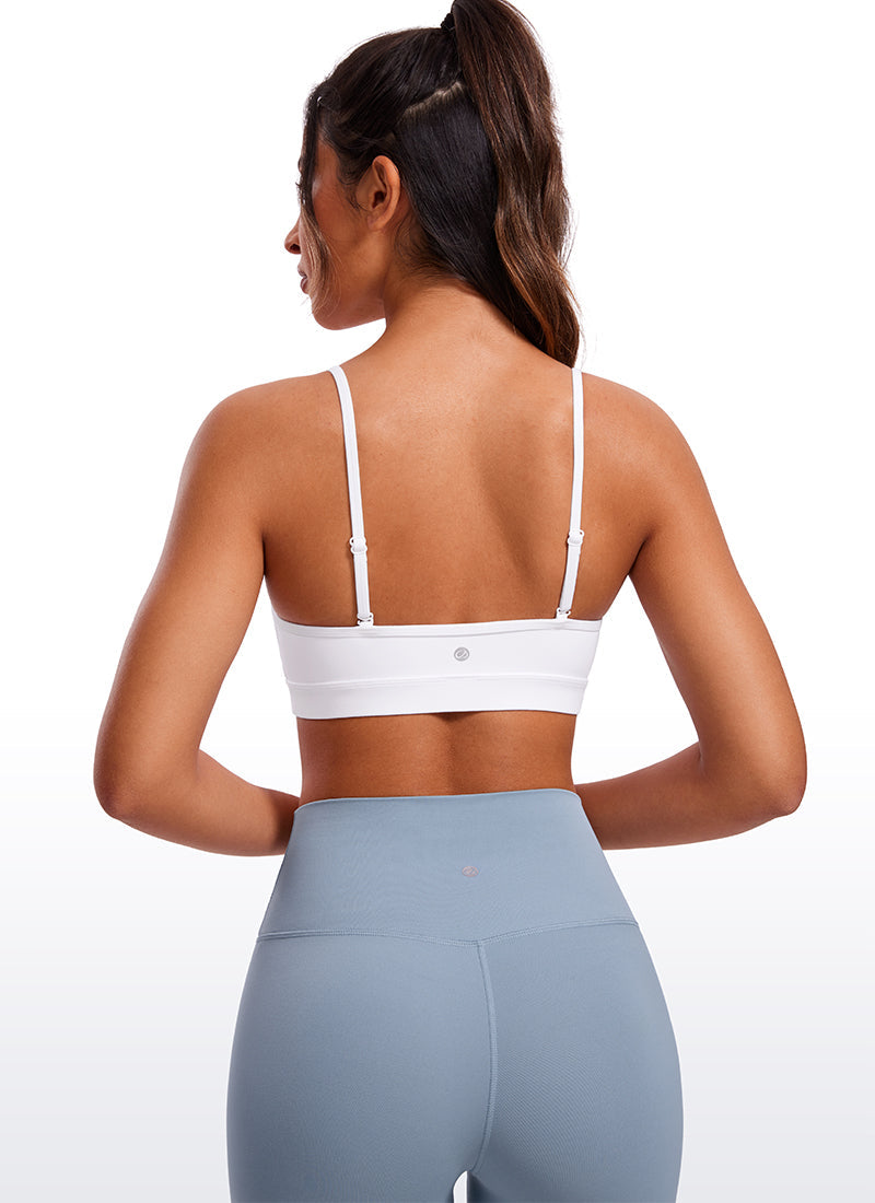 V Neck Spaghetti Strap Bra - V Neck, Fine Straps