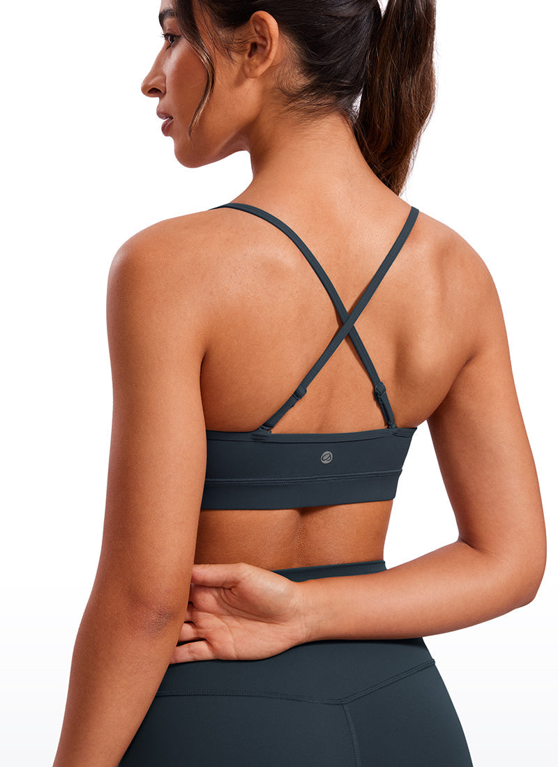 V Neck Spaghetti Strap Bra - V Neck, Fine Straps