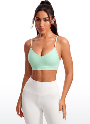 V Neck Spaghetti Strap Bra - V Neck, Fine Straps