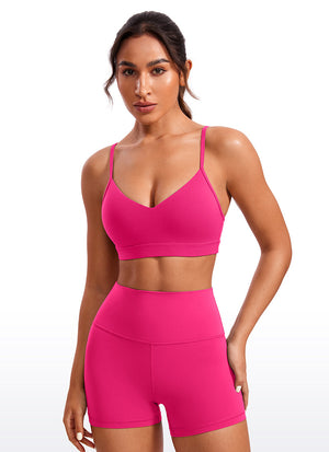 V Neck Spaghetti Strap Bra - V Neck, Fine Straps