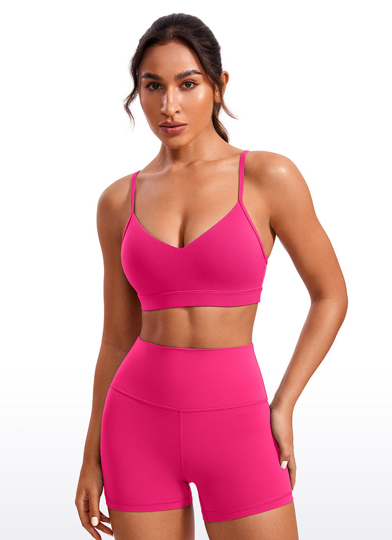 V Neck Spaghetti Strap Bra - V Neck, Fine Straps