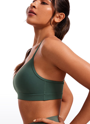 V Neck Spaghetti Strap Bra - V Neck, Fine Straps
