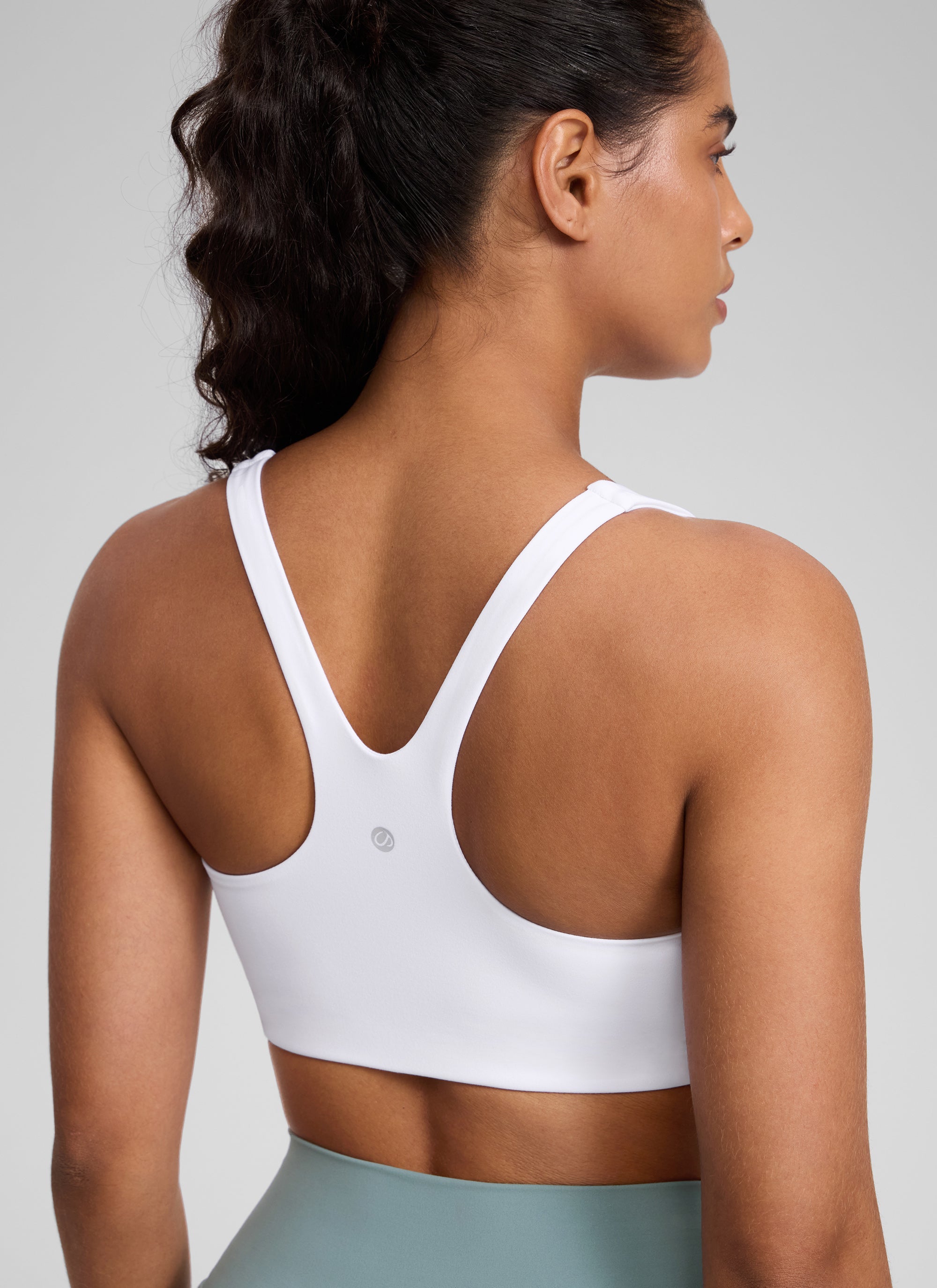 Square Neck Sports Bra - Double Lined, Wide Strap