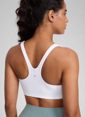 Square Neck Sports Bra - Double Lined, Wide Strap