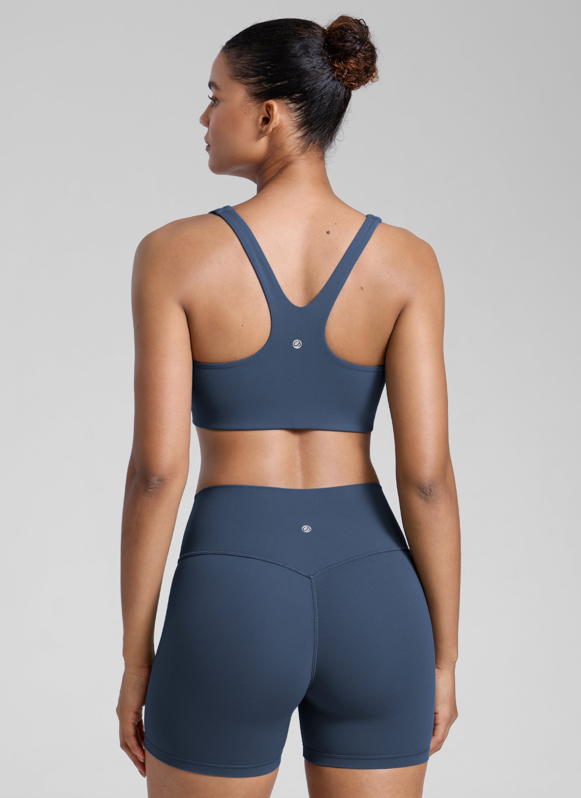 Square Neck Sports Bra - Double Lined, Wide Strap