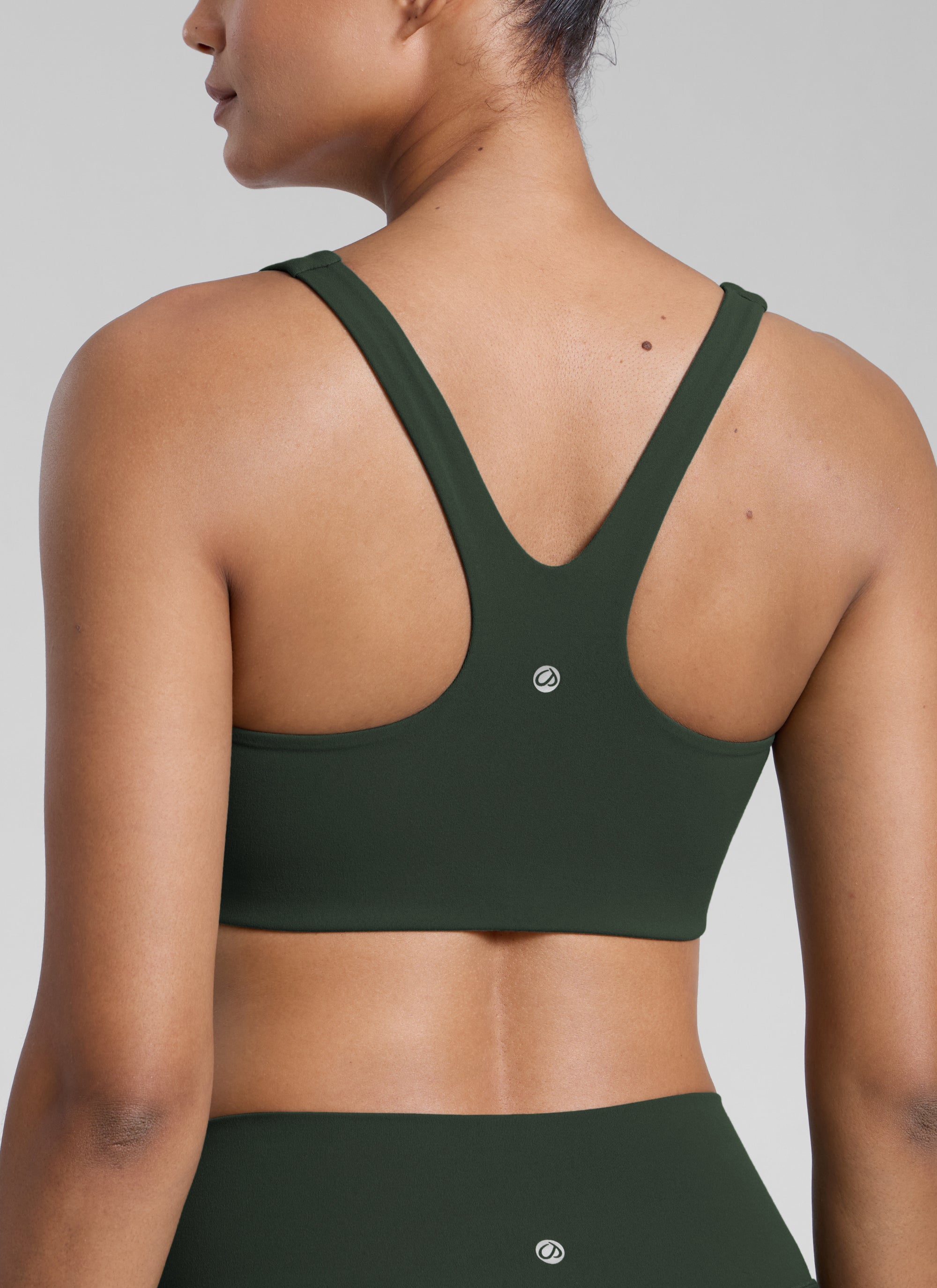 Square Neck Sports Bra - Double Lined, Wide Strap