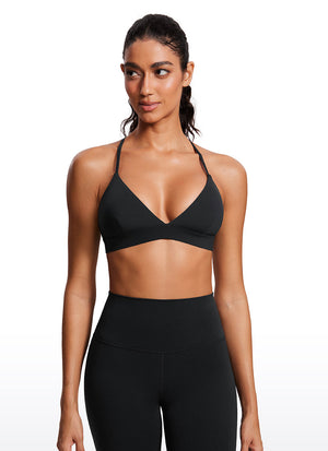Triangle Strappy Sports Bra - Triangle Cups, Strappy Design