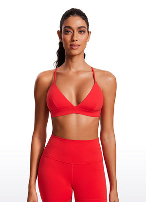 Triangle Strappy Sports Bra - Triangle Cups, Strappy Design