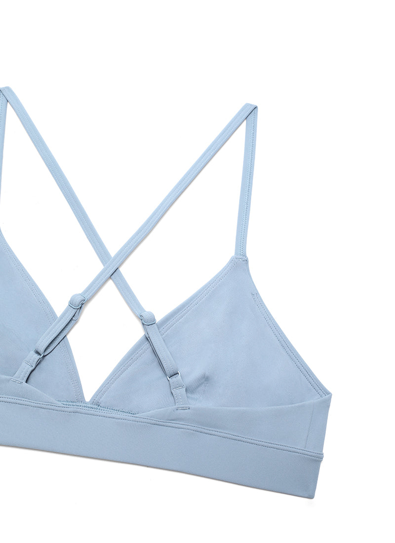 Triangle Strappy Sports Bra - Triangle Cups, Strappy Design