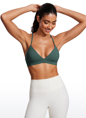 Triangle Strappy Sports Bra - Triangle Cups, Strappy Design