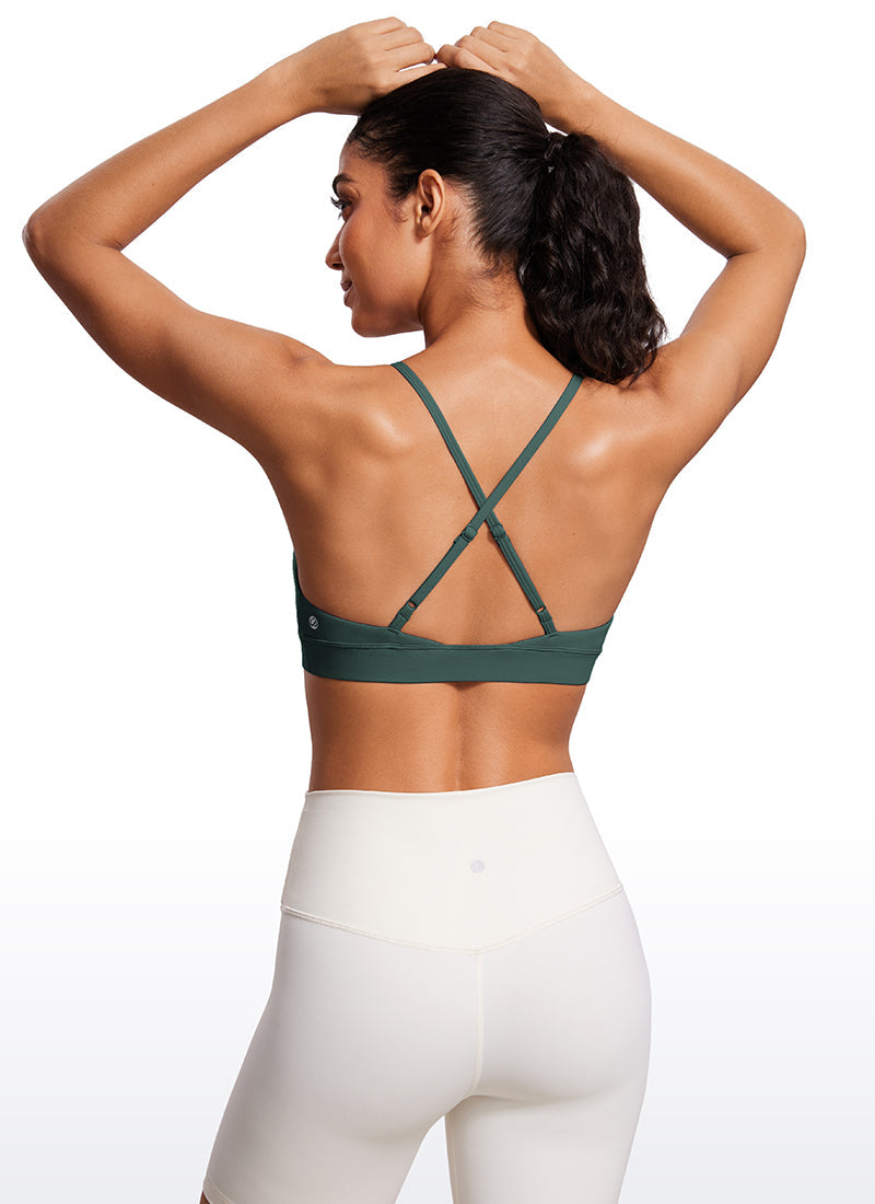 Triangle Strappy Sports Bra - Triangle Cups, Strappy Design