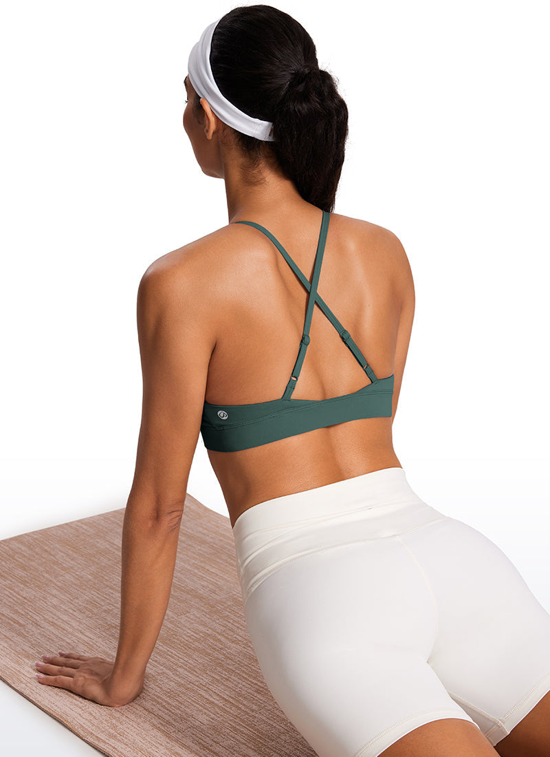 Triangle Strappy Sports Bra - Triangle Cups, Strappy Design