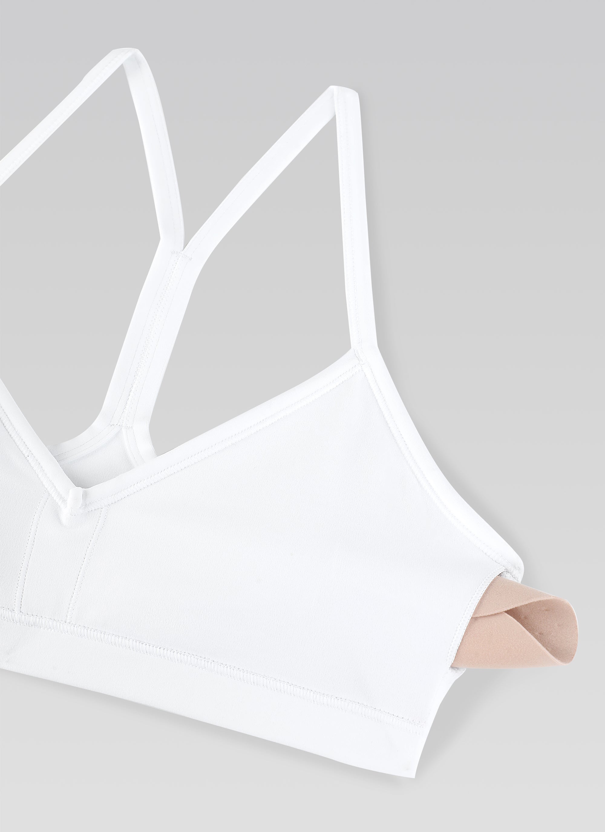 Ruched V Neck Sports Bra - Ruched Front, V Neckline