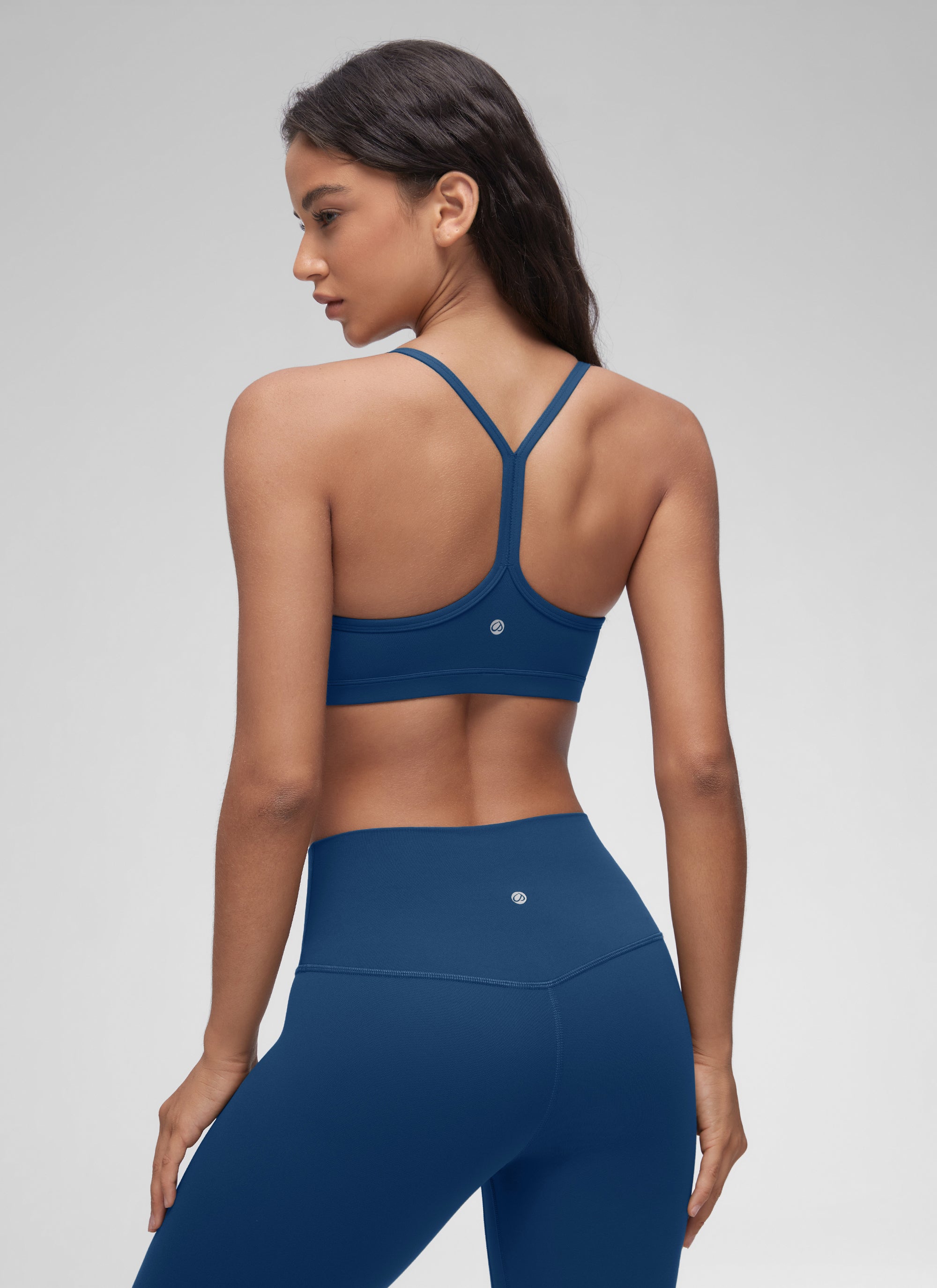 Ruched V Neck Sports Bra - Ruched Front, V Neckline