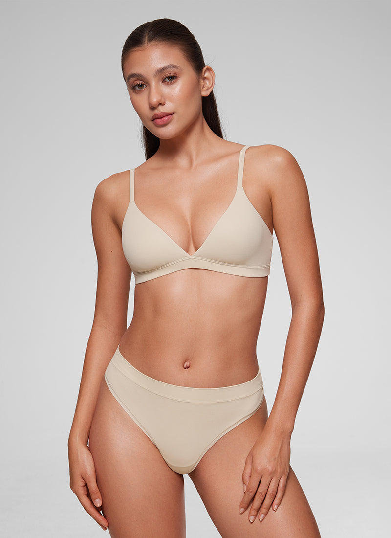 Bralette Bra - Triangle Cut, Double Lined