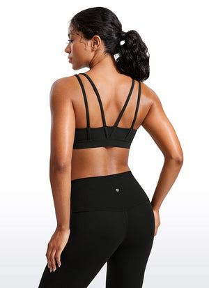 Strappy Molded Sports Bra - Double Straps, Moulded Cups