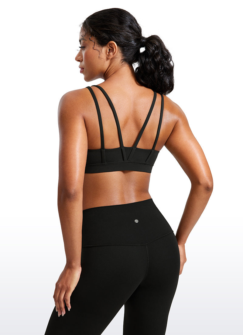 Strappy Molded Sports Bra - Double Straps, Moulded Cups