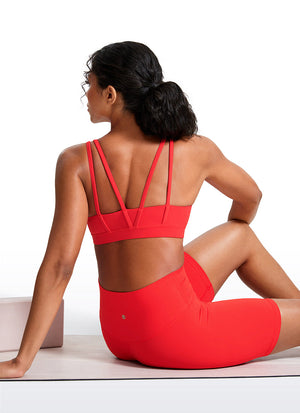 Strappy Molded Sports Bra - Double Straps, Moulded Cups