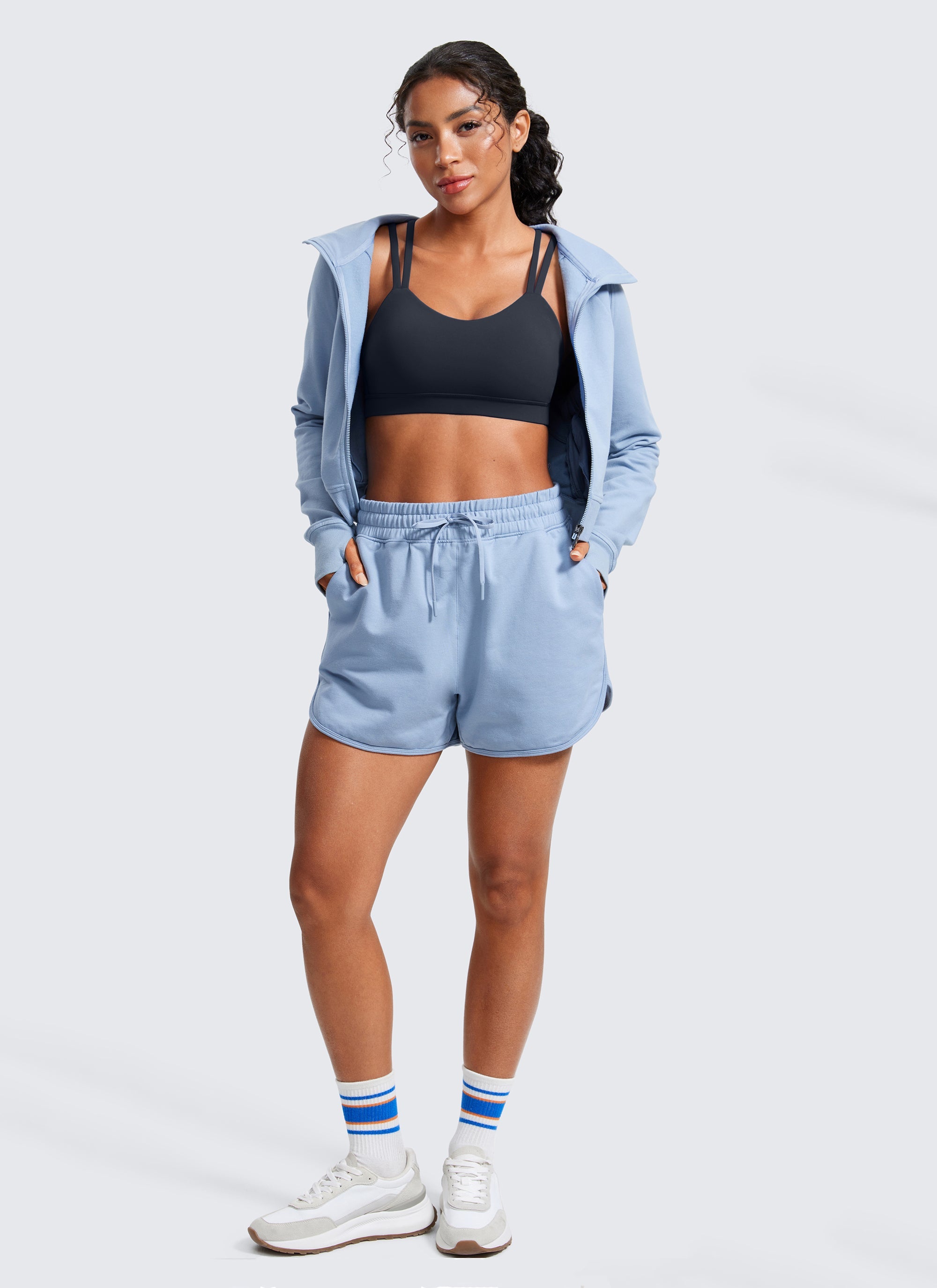 Strappy Molded Sports Bra - Double Straps, Moulded Cups