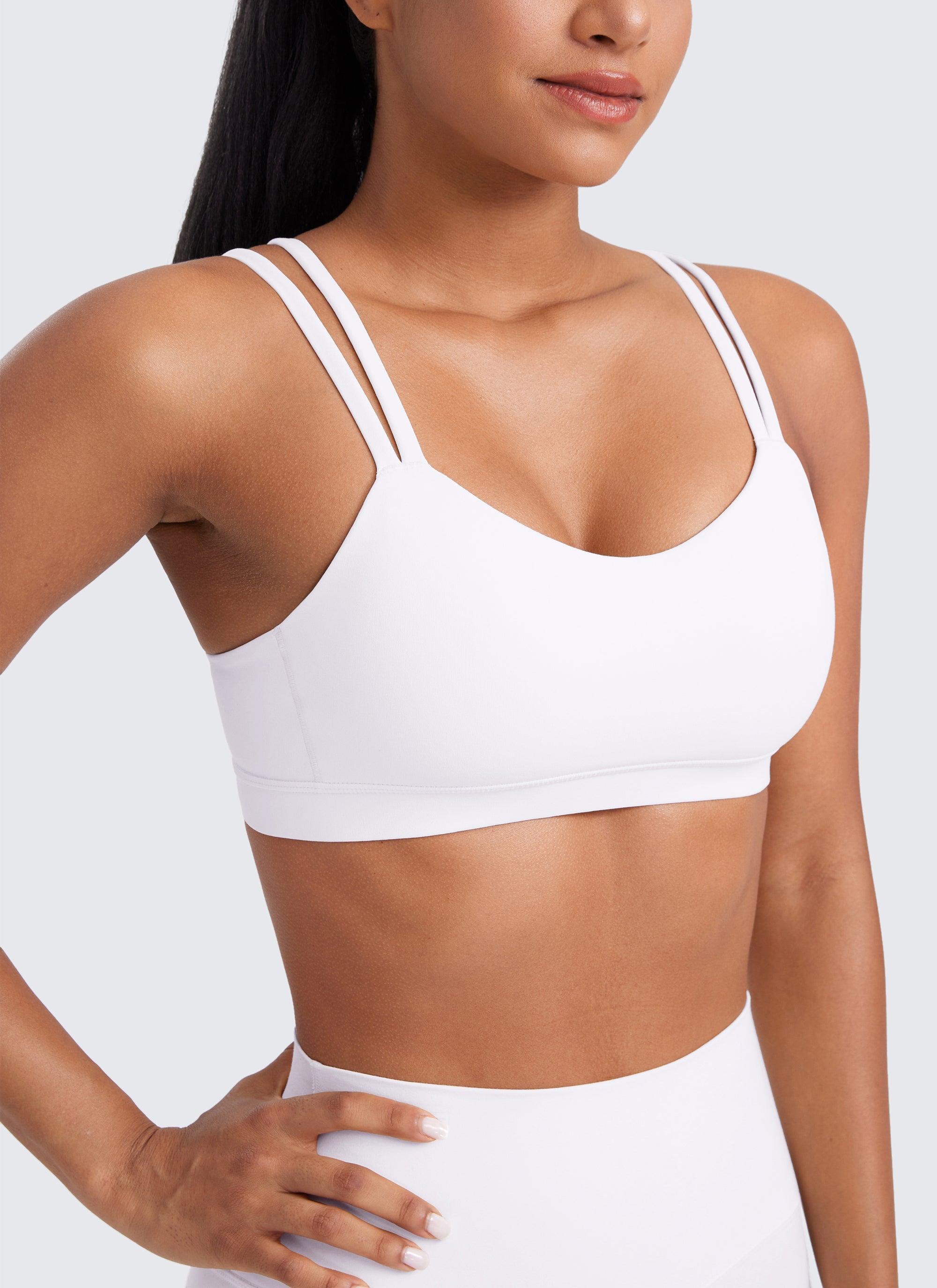 Strappy Molded Sports Bra - Double Straps, Moulded Cups