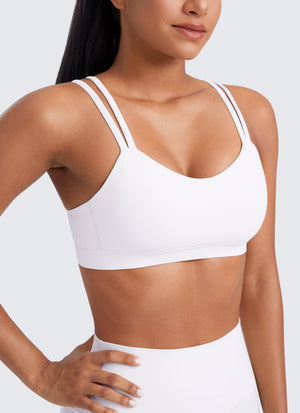 Strappy Molded Sports Bra - Double Straps, Moulded Cups