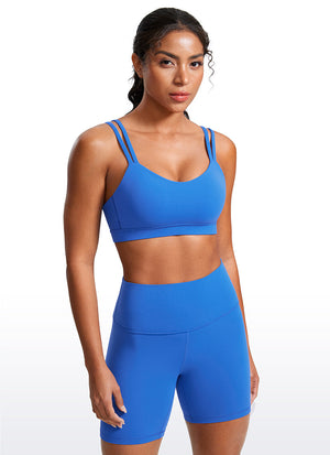 Strappy Molded Sports Bra - Double Straps, Moulded Cups