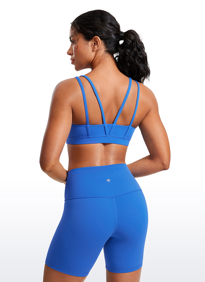 Strappy Molded Sports Bra - Double Straps, Moulded Cups