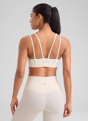 Strappy Molded Sports Bra - Double Straps, Moulded Cups