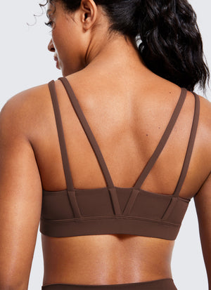 Strappy Molded Sports Bra - Double Straps, Moulded Cups