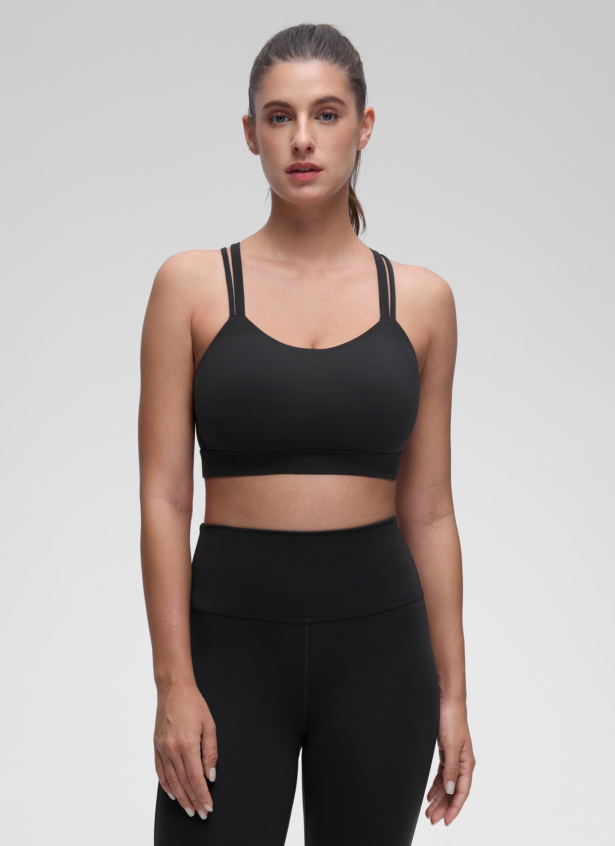 Molded Cup Sports Bra - U Neck, Double Strap