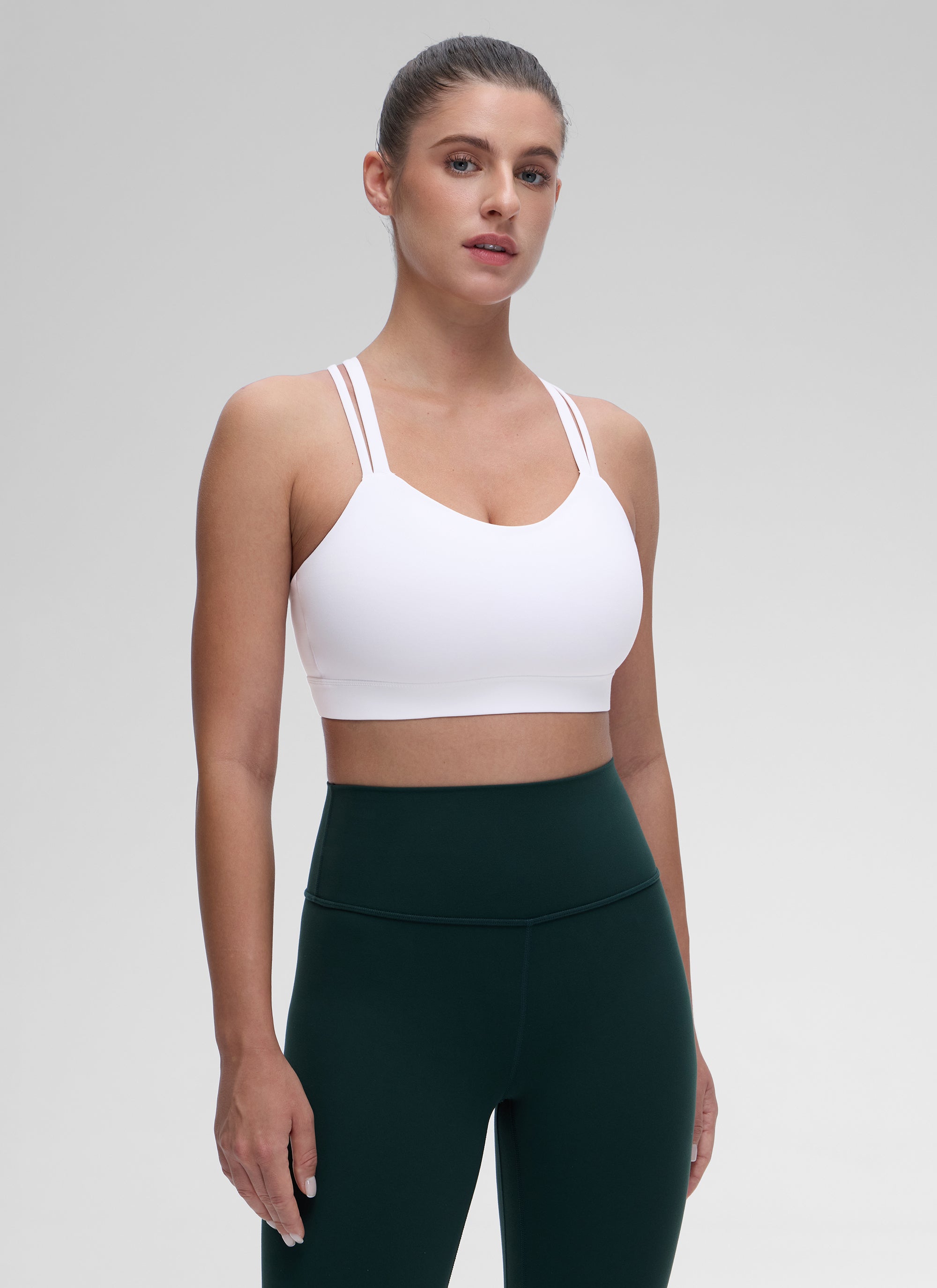 Molded Cup Sports Bra - U Neck, Double Strap