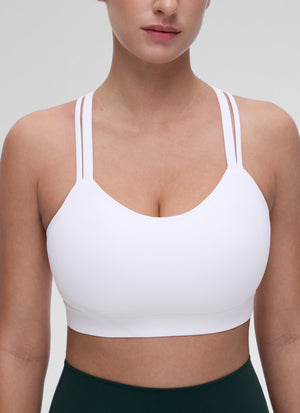 Molded Cup Sports Bra - U Neck, Double Strap