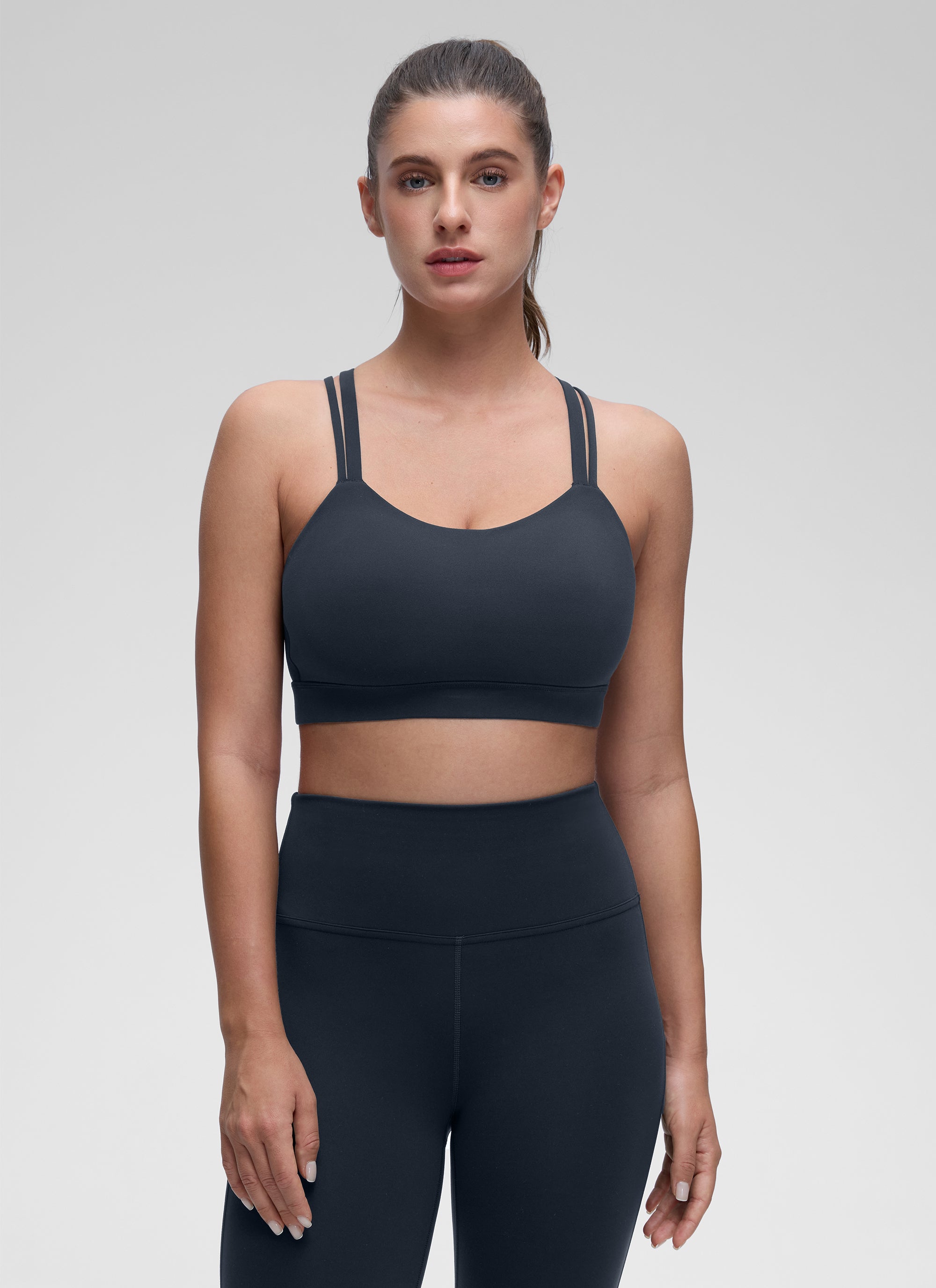Molded Cup Sports Bra - U Neck, Double Strap
