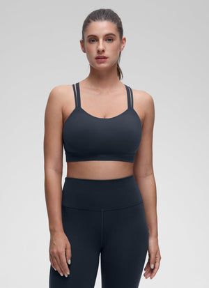 Molded Cup Sports Bra - U Neck, Double Strap